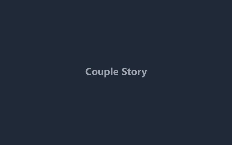 Pre-wedding couple story still